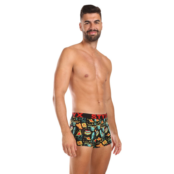 Styx Bărbați boxer pantaloni scurți artă sport cauciuc toohot (G1458)