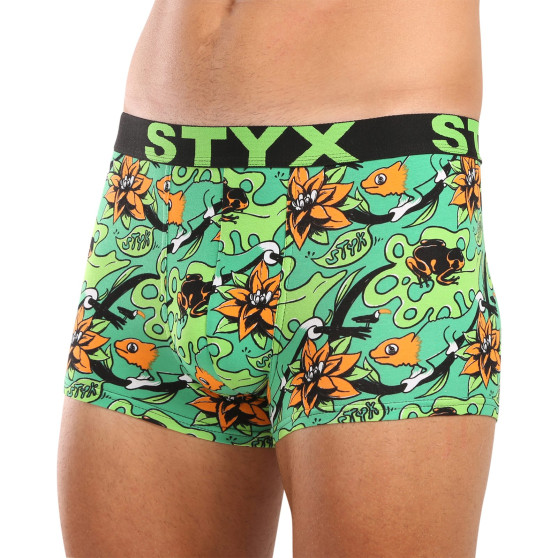 Styx Bărbați boxer pantaloni scurți artă sport cauciuc tropic (G1557)