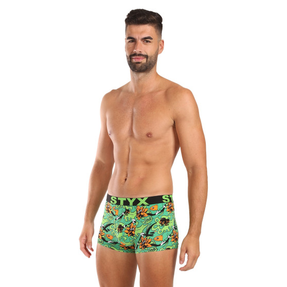 Styx Bărbați boxer pantaloni scurți artă sport cauciuc tropic (G1557)