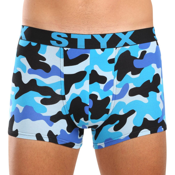 Styx Bărbați boxer pantaloni scurți artă sport cauciuc camuflaj albastru (G1850)