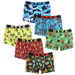 6PACK boxeri bărbați Styx art elastic sport multicolori (6G13198780)