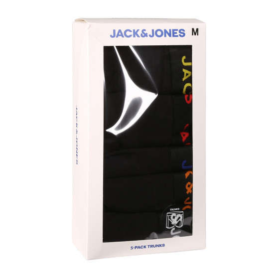 5PACK boxeri bărbați Jack and Jones negri (12242494)