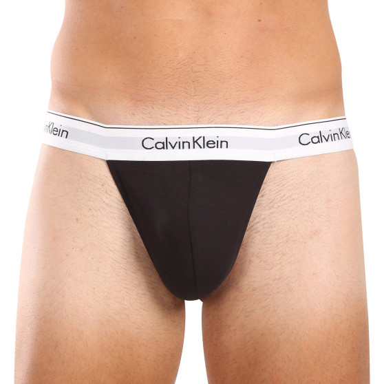 3PACK tanga pentru bărbați Calvin Klein negru (NB3226A-001)