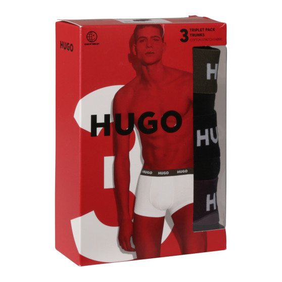 3PACK boxeri bărbați HUGO negri (50517878 988)