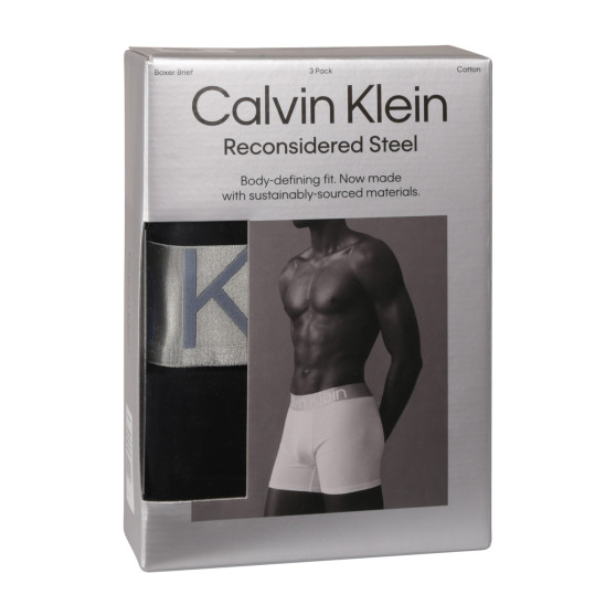 3PACK boxeri bărbați Calvin Klein negri (NB3131A-PZE)