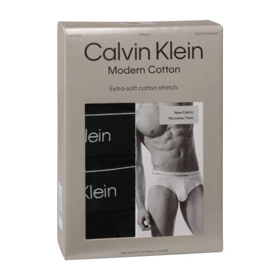 3PACK slipuri bărbați Calvin Klein negre (NB3962A-TM6)