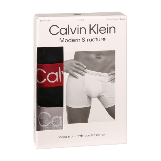 3PACK boxeri bărbați Calvin Klein negri (NB2971A-PZI)