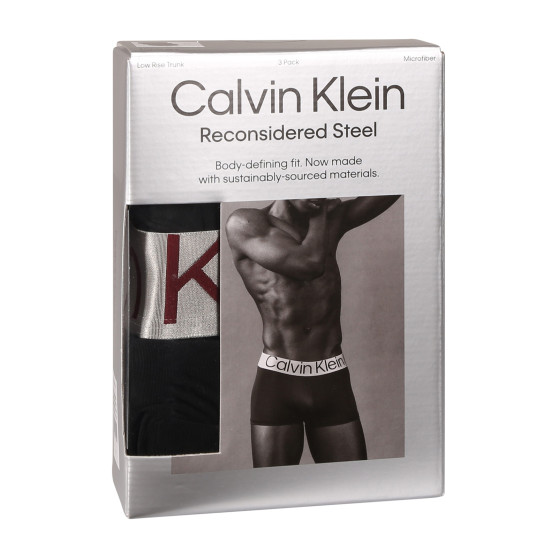 3PACK boxeri bărbați Calvin Klein negri (NB3074A-Q09)