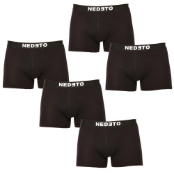 5PACK boxeri bărbați Nedeto negri (5NB001b)